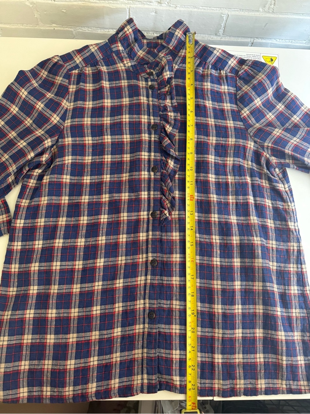 Sezane Chlo Linen Shirt Sz36/4 ***needs to be dry cleaned*** - Picture 6 of 12